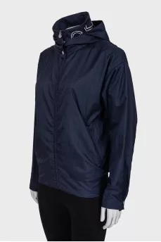 Dark blue windbreaker with zip 