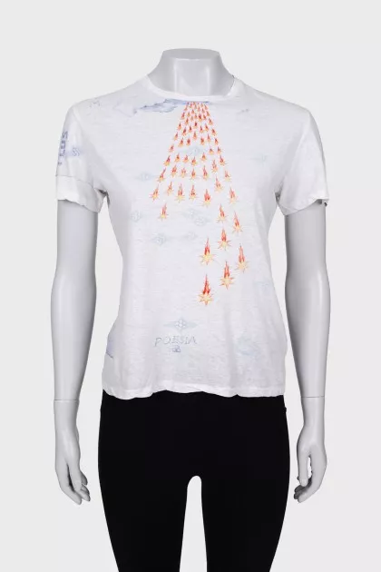 White T-shirt with print