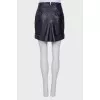 Navy blue leather skirt