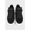 Men's sneakers with white soles