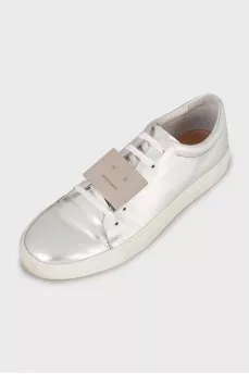 Silver sneakers for men
