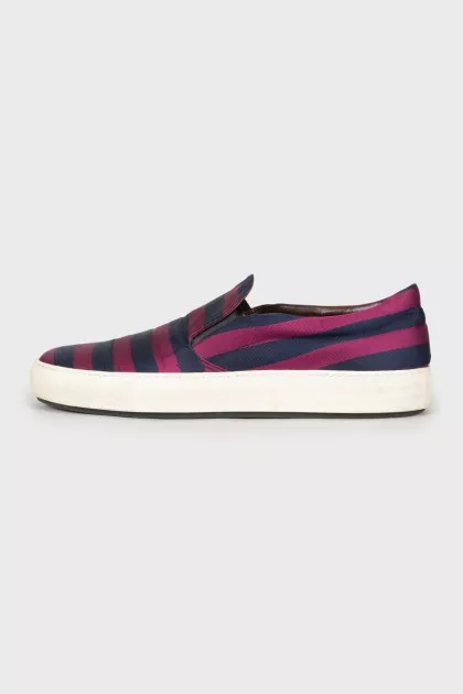 Men's striped slip-ons