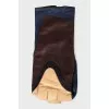 Combined leather mitts