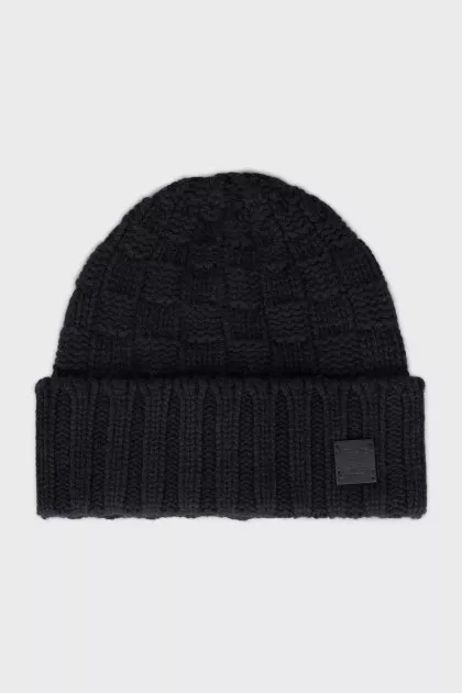 Black cashmere hat