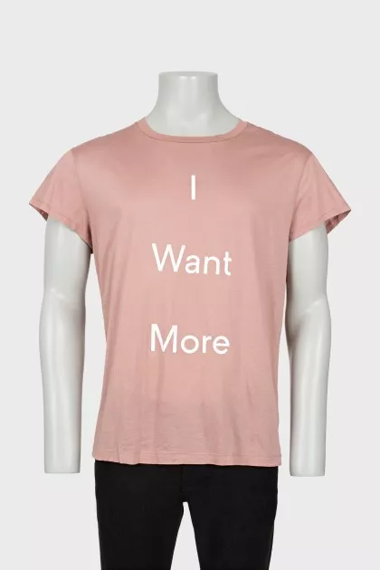 Men's T-shirt with slogan