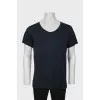 Men's navy blue crew-neck T-shirt