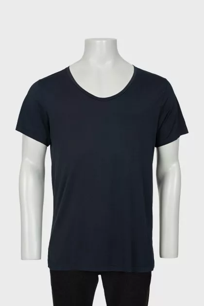 Men's navy blue crew-neck T-shirt