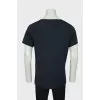 Men's navy blue crew-neck T-shirt