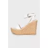 White wedge sandals