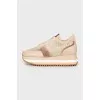 Combined high-soled sneakers