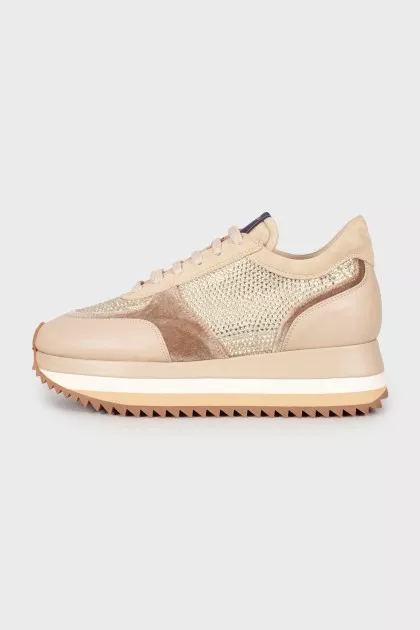 Combined high-soled sneakers