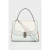 Trapezoidal leather bag