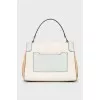 Trapezoidal leather bag