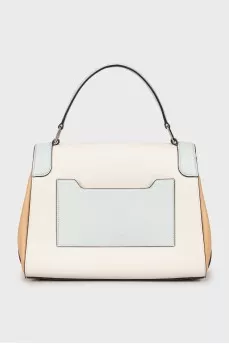 Trapezoidal leather bag
