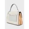 Trapezoidal leather bag