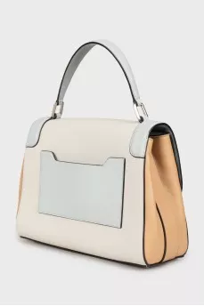 Trapezoidal leather bag