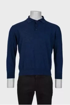 Men's blue wool jumper