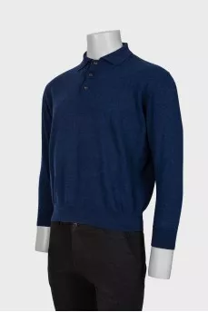 Men's blue wool jumper