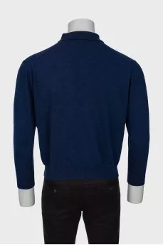 Men's blue wool jumper