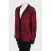 Long cardigan in check