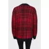Long cardigan in check