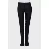 Wool trousers with slits at the bottom