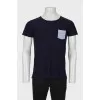 Men's dark blue T-shirt