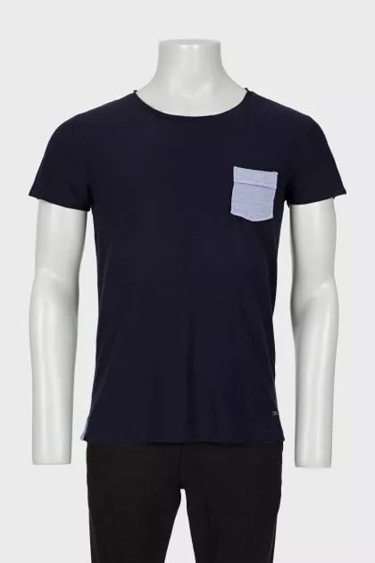 Men's dark blue T-shirt
