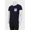 Men's dark blue T-shirt