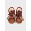 Insulated lace-up boots