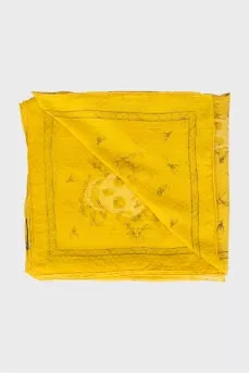Yellow scarf in print