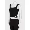 Black top with brand logo