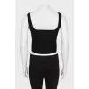 Black top with brand logo
