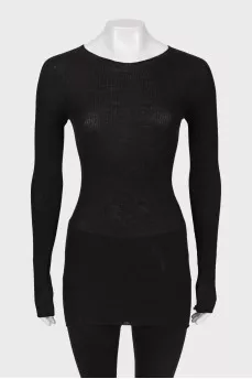 Long wool sweater