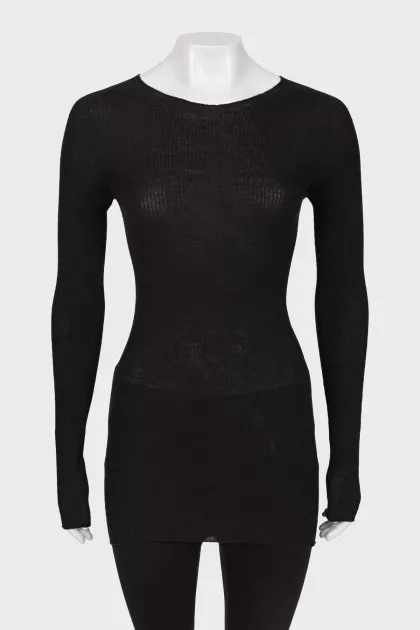 Long wool sweater