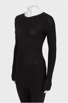 Long wool sweater
