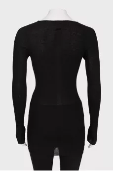 Long wool sweater