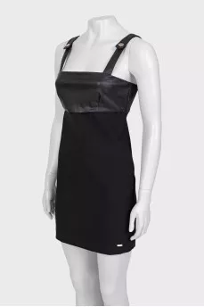 Black mini dress with straps
