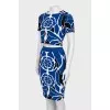 Printed skirt suit
