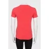 Red T-shirt with slogan