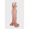 Pink patterned maxi dress