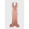 Pink patterned maxi dress