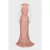 Pink patterned maxi dress