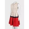 Dress with pleated hem