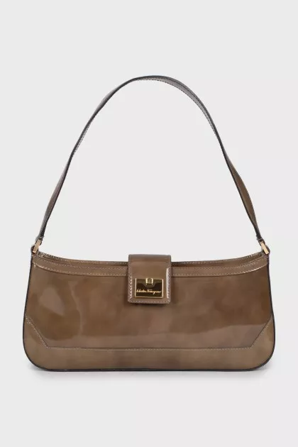 Green baguette bag