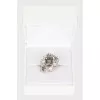 Silver ring with rhinestones