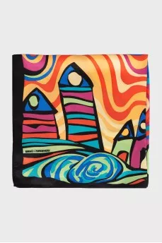 Silk scarf multicolor