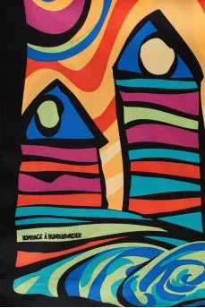 Silk scarf multicolor