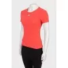 Pink ribbed T-shirt