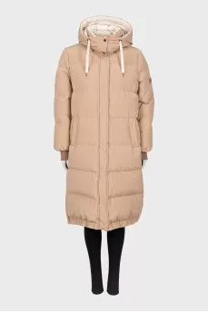 Beige-coloured down jacket. 